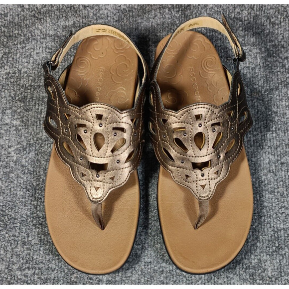 Rockport Shoes - Rockport Ridge Womens Slingback Sandals Size 10 Bronze Thong Comfort